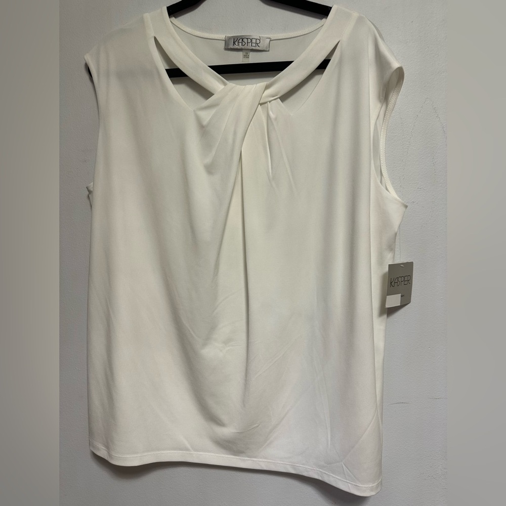 NWT Kasper Matte Jersey Blouse 1x